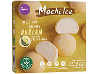 Durian Eisdessert "Mochi" aus Kokosmilch, tiefgefroren