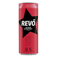 Alkoholarmer Energydrink, stark kohlensäurehaltig "Revo Cherry" REVOTM "Revo-Kirsche", 8,5% vol.