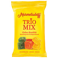 "TRIO MIX" Gelee-Konfekt-Mischung mit Fruchtgeschmack (Banane, Wassermelone, Orange)