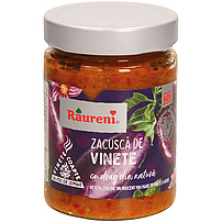 "Zacusca de vinete - Raureni" - Gemüsezubereitung mit 45% Auberginen. Pasteurisiert.