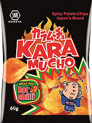 Kartoffelchips "KARA MUCHO" mit Zucker und Süßungsmittel und Chiligeschmack