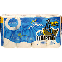 "El capitan"-Toilettenpapier, 3-lagig (8 Rollen x 115 Blätter). Geruchsneutral