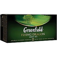 "Greenfield Flying Dragon" Grüner chinesischer Tee. Doppelkammerbeutel im Einzelkuvert.