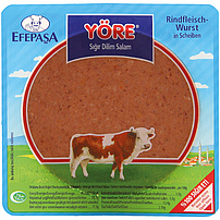 Rindfleischwurst "YÖRE" in Scheiben