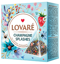 "LOVARE-SPLASHES"– Aromatisierte Teemischung mit Erdbeergeschmack, in Pyramidenbeuteln.