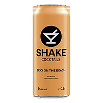 Alkoholarmes Karboniertes Getränk "Shake Cocktails "Sexx On The Beach", 5% vol.