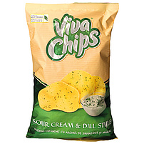 VIVA CHIPS - Weizen-Kartoffelsnack mit Sauerrahm-Dill-Geschmack