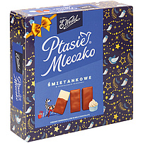 "Ptasie Mleczko Vanilla" Zarte Schaumzuckerware mit Vanillegeschmack in dunkler Schokolade