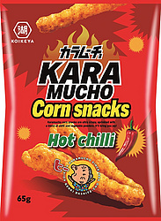 Maissnacks "KARA MUCHO" mit Zucker und Süßungsmittel mit Chiligeschmack