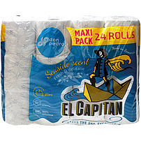 "El capitan" Toilettenpapier, 3-lagig (24 Rolle x 115 Blätter), Meeresduft