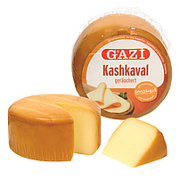 Kashkaval geräuchert - Pasta filata Käse aus Kuhmilch, 45% Fett i.Tr., geräuchert