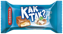 Konfekt "Kak Tak" mit weicher Karamellmasse (34,4%), Kokosraspeln (10,3%) und Waffeln (9,8%) in kakaohaltigen Fettglasur (30%) /lose