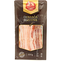 "Domaca Slanina " Schweinebauchspeck, gesalzen, geräuchert, mindestens 40 Tage luftgetrocknet gereift, in Scheiben