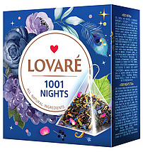 "LOVARE-1001 NIGHTS" - Aromatisierte Teemischung mit Traubengeschmack, in Pyramidenbeuteln.