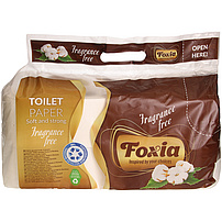 "Foxia"-Toilettenpapier, 4-lagig (8 Rollen x 140 Blätter). Geruchsneutral