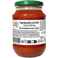 "MY FAMILY" Paprikasoße mit Chili. Scharf, tafelfertig.