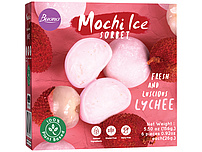 Litschi-Sorbet Eisdessert "Mochi", tiefgefroren